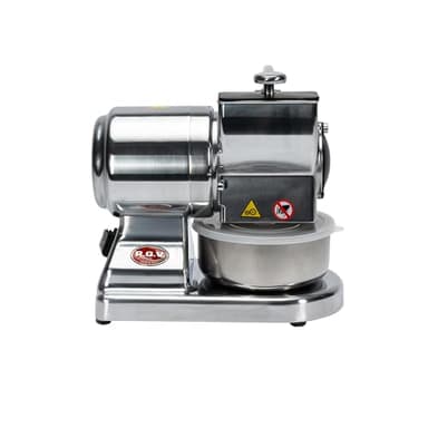 RGV Grattugia elettrica Maxi Essential, prodotta in Italia, rullo professionale in acciaio inossidabile rimovibile e lavabile in lavastoviglie, argento, 450 Watt