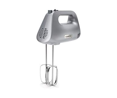 Kenwood HMP30.A0SI Sbattitore Elettrico, Pratico e Potente, Facile Utilizzo, 5 velocità+Pulse, in Dotazione 2 ganci e 2 fruste, Tasto di Rilascio ganci/fruste, Potenza 450Watt, Plastica,Silver