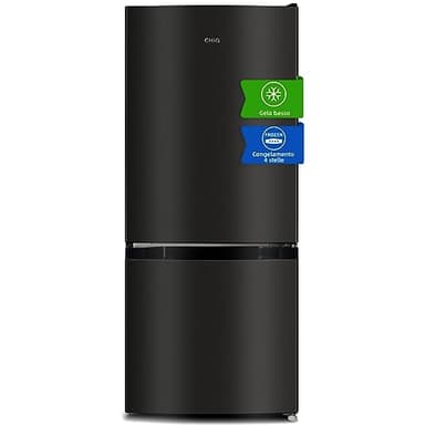 CHiQ Frigorifero Combinato CBM117L42 117 Litres (87+30), Basso Gelo, Inox,Porte reversibili, Classe energetica E, 39db, 12 anni di garanzia sul compressore