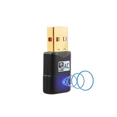 600Mbps Mini Chiavetta Wifi USB per PC, Dual Band 2.4/5GHz Adattatore di Rete Wireless, Plug and Play Chiavetta Wifi per PC Fisso, USB Wifi per PC,per Desktop/Laptop,per Windows 11 10 8 7 Vista XP