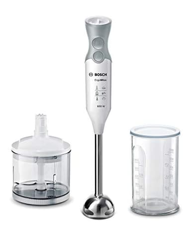 Bosch Elettrodomestici ErgomMixx Mixer a Immersione, Frullatore, 600 W, 70 Decibel, Plastica, 12 velocità, Bianco