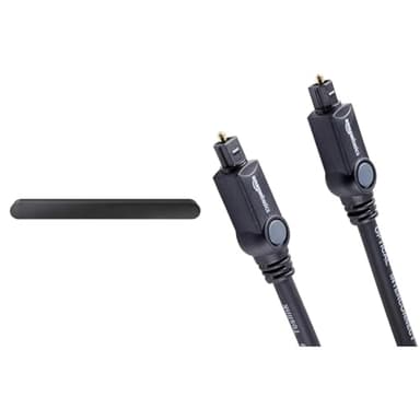 SAMSUNG Soundbar HW-S50B/ZF, 5 Canali 140W 2022, Audio 3D Wireless Ottimizzato, Suono Bilanciato e Uniforme, Music Mode & Amazon Basics - Cavo audio ottico digitale Toslink, 1.83 m, Nero