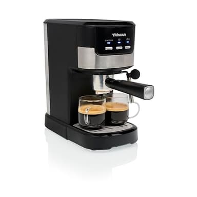 Tristar Macchina per Espresso 2 tazze alla volta | Adatta per capsule Nespresso e caffè macinato | Scaldino per tazze | Lavabile in lavastoviglie | 20 bar | 1100 W | CM-2278