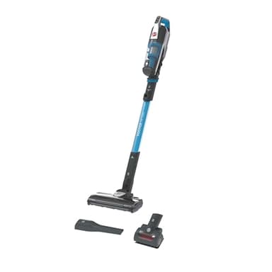 Hoover HF500 HF522STP 011 Aspirapolvere Senza Filo, Senza Sacco, 0,45 L, Autonomia 45 Min, Spazzola Antigroviglio, Mini Turbo Spazzola Animali, Blu