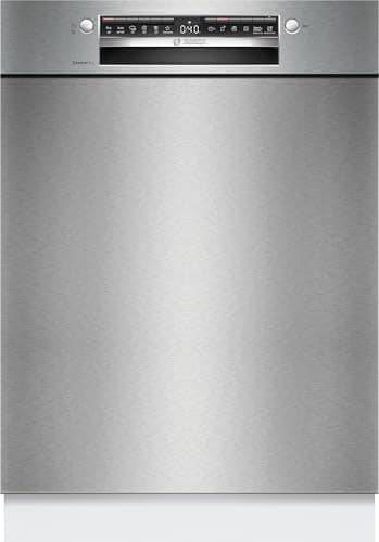 Bosch SMU4EVS08E Serie 4, Lavastoviglie da incasso sottopiano, Home Connect, EfficientDry: apertura automatica della porta, Diagnostica da remoto, Assistente al lavaggio, Acciaio, 60cm