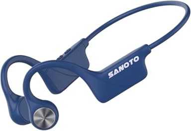 SANOTO Cuffie Conduzione Ossea Bluetooth 5.3,Open Ear Auricolari Conduzione Ossea Wireless IPX5 Cuffie Bluetooth Sport Impermeabili e Antisudore Adatte per Corsa Ciclismo Fitness Ufficio
