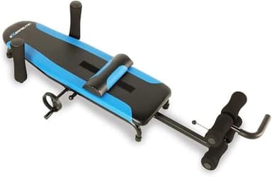 Exerpeutic Tavolo alternativo a trazione a inversione, fornisce sollievo dal dolore lombare senza andare sottosopra, letto portatile per la colonna vertebrale per la casa, capacità 158,8 kg, blu/nero