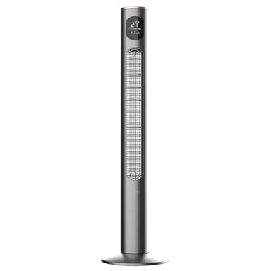 Cecotec - Ventilatore a torre EnergySilence 9090 Skyline Smart 106 cm, 55 W, oscillazione 65º, timer 7,5 ore, display LED, 3 modalità e 3 velocità, telecomando,Altezza 46,Grigio