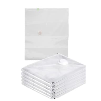 6 Sacchetti Salvaspazio, Sottovuoto Per Vestiti e Piumoni, 15 Misure Disponibili (30X40cm)
