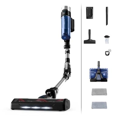 Rowenta XForce Flex 9.60 AQUA Aspirapolvere Senza Fili, Elevata Potenza di Aspirazione,Batteria di Lunga Durata,Sistema con Tubo Flessibile,Regolazione Automatica della Potenza di Aspirazione,RH20C0W0