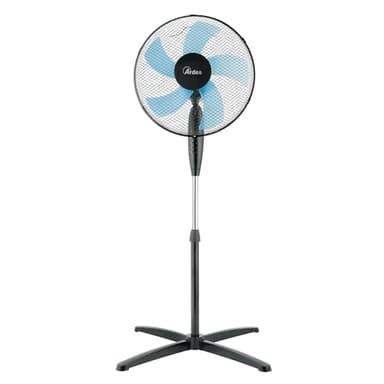 Ardes - AR5ST40PN Ventilatore a Piantana STEELO 40N 5 Pale - Ventilatore Base 40 cm Oscillante con Inclinazione Regolabile - Ventilatore a Piantana Silenzioso 3 Velocità