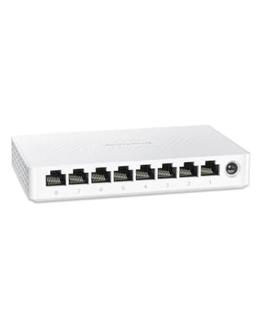BrosTrend 2,5Gb Switch Ethernet 8 Porte, Sdoppiatore Ethernet Hub Unmanaged Switch Ethernet 2.5 Gigabit, Plug e Play Senza Ventola, Ideale per la Casa e il Ufficio, Desktop O A Parete, Garanzia a Vita