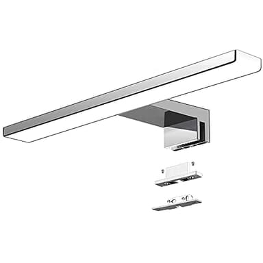 Aogled Lampada da Specchio Bagno 40 cm 10W 820LM 230V Bianco Freddo 6500K, Lampada da Bagno,IP44 Classe II,Morsetto su Specchio/Armadio/Illuminazione a Parete 400mm