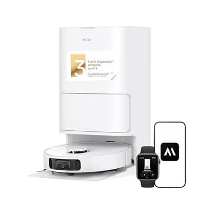 MOVA E30 Ultra - Robot Aspirateur Laveur avec Vidage Automatique - Nettoyage Automatique des Serpillieres - Technologie RoboSwin