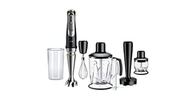 Braun MultiQuick 9 MQ9147X Frullatore ad Immersione, Miniprimer Dotato di Frusta, Bicchiere, Tritatutto da 350ml, Tritaghiaccio da 1,25L e Accessorio Pure', Potenza 1200W, Tecnologia Tedesca