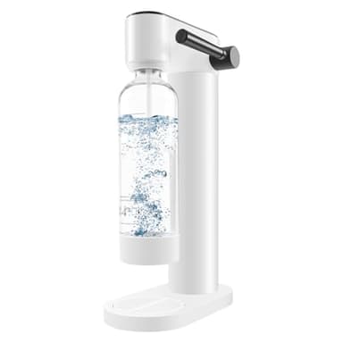 kisidus Gasatori d'acqua Macchina per la soda e l'acqua frizzante con Bottiglia PET da 1 Litro per Gasificazione Domestica senza BPA - Bianco