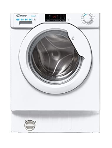 Candy Smart Lavasciuga 8+5 Kg da Incasso, 1400 Giri, Classe D, Avvio Programmabile, Rilevatore Kg, Programma Lana e Igiene Profonda, Cicli Rapidi, 60 x 53 x 82 cm, Bianca - CBD 485D1E/1-S
