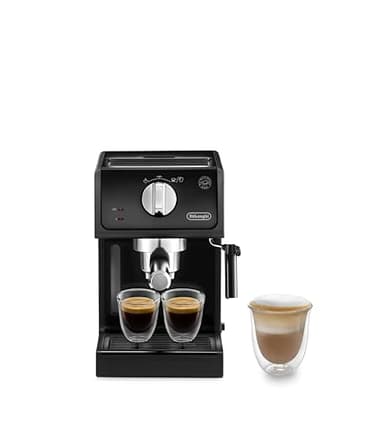 De'Longhi ECP31.21 Macchina da Caffè Espresso Manuale e Cappuccino, Caffè in Polvere o in Cialde E.S.E., 1100 W, Nero