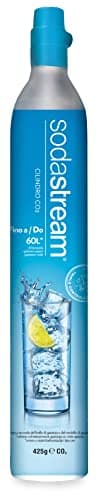 SodaStream Cilindro Co2 Addizionale in licenza d'uso, bombola Co2 alimentare ad avvitamento, 7 x 7 x 37 centimetri