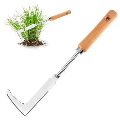 Shyllin Estirpatore Erbacce Manuale 30cm, Sarchiatore Manuale Manico Lungo, Sarchiatore Erbacce Orto, Giardinaggio Attrezzi, Diserbante Totale Potente in Grado di Pulire Erbacce nelle Fessure