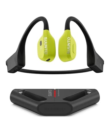 SUUNTO Wing Cuffie Conduzione Ossea Senza Fili, Auricolari Sport Bluetooth 5.2 Wireless Open Ear Impermeabili IP67, Controllo del Movimento della Testa, Luce LED, Autonomia di 10 Ore, per Corsa
