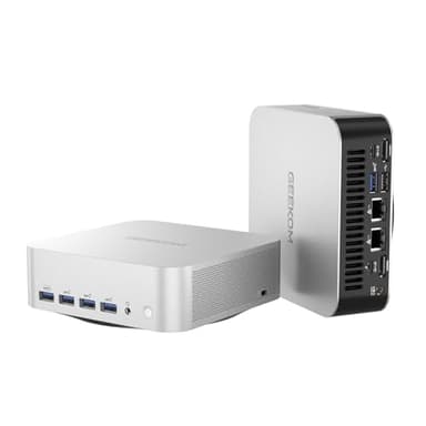 GEEKOM A8 Max AI Mini PC, AMD Ryzen 9 8945HS (8 core, 16 thread, fino a 5,2 GHz)32 GB DDR5 2TB SSD Mini Computers Doppia porta LAN 2.5G, Windows 11 Pro| Wi-FI 6E| 8K UHD | USB4 | BT5.2