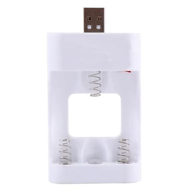 CARICABATTERIE USB AA AAA STILO MINISTILO BATTERIE BIANCO PILE RICARICARE