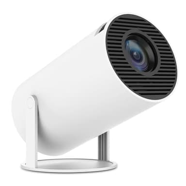 Mini Proiettore 4K Supporta, Proiettore Portatile WiFi 6 BT 5.0, Proiettore 1080p Full Hd Supporta Correzione Trapezoidale, 180°Rotabile Proiettore per Telefono//PC/TV (Bianco)