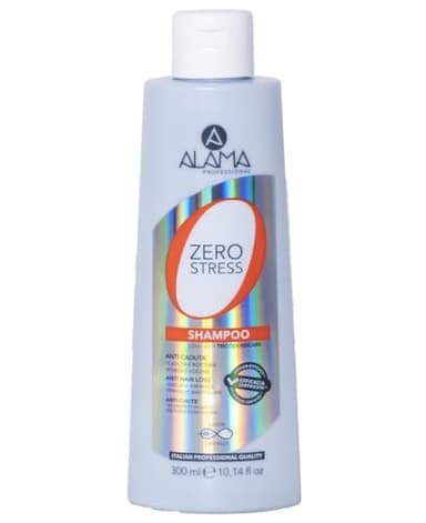 Alama Professional Zero Stress Shampoo Anticaduta, Rinforzante e Volumizzante per Capelli Fragili e Deboli, con Estratto di Rosmarino e Proteine del Grano, 300ml