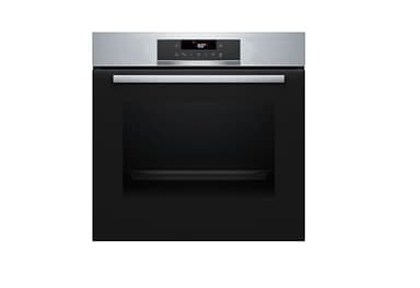 Bosch HBF114BS1 Serie 2, Forno da incasso, Cottura uniforme fino a 3 livelli, Manopole a scomparsa, Display digitale LED rosso, Idrolisi, Acciaio, 60 x 60 cm, Versione Esclusiva Amazon