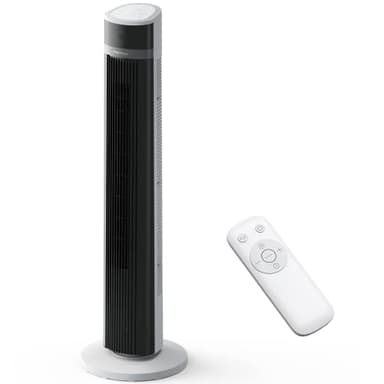 Pro Breeze Ventilatore a Torre Oscillante 100cm - Potente Motore da 45W. Con Telecomando, Timer da 7 ore e 3 Velocità della Ventola di Raffreddamento - Bianco