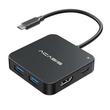 Hub USB C, Docking Station Multi-Port con HDMI 4K, Power Delivery 100 W 3 porte USB 3.0 1 porta Type-C 3.0 Adattatore USB C per MacBook, Mac Mini, laptop e dispositivo USB C (0.49ftZZZ)