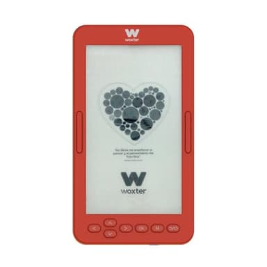 Woxter E-Book Scriba 195 S Red Compatto nero di libri elettronici di 4,7 ", 960x540, schermo bianco perla e-inchiostro, EPUB, PDF, 4 GB, mantieni più di 2000 libri, colore Rosso