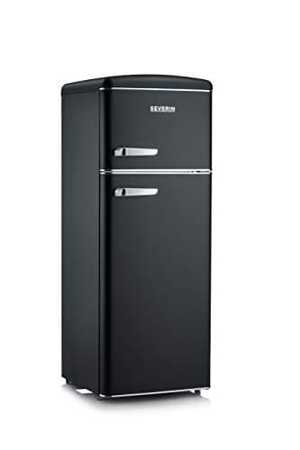 Severin RKG 8932 Retrò - Frigorifero Doppia Porta, 208 Litri, Classe A++, Statico, colore Nero