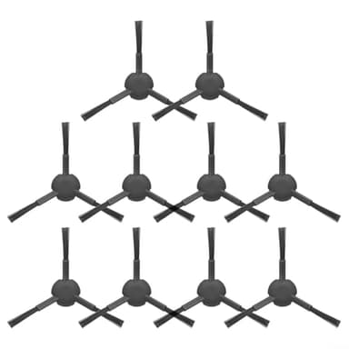 Confezione da 10 spazzole laterali di ricambio per robot aspirapolvere Dreame L20/X30/L10s Pro Ultra/L10s Plus/L30, set di spazzole angolari in plastica e nylon per una migliore pulizia dei bordi