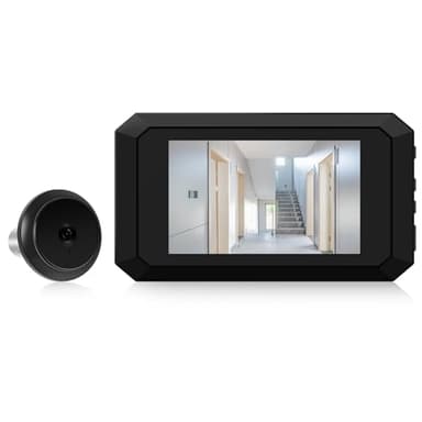 Swokely Spioncino digitale per porta, monitor LCD da 4,9 pollici con kit fotocamera 1080P da 2 MP, ampio angolo di visione di 120°, visione notturna a colori, batteria integrata da 1400 mAh,