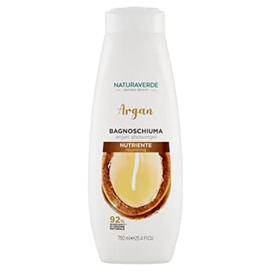 Naturaverde | Natural Beauty - Bagnoschiuma Argan Nutriente, Docciaschiuma Uomo Donna, Sapone per il Corpo, 750ml