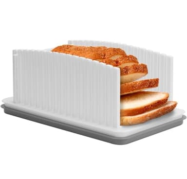 Atoke Affettatrice per Pane Manuale,Regolabile Affetta Pane con Vassoio per le Briciole,Multifunzionale Guida per Tagliare il Pane