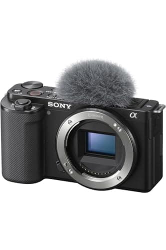 Sony Alpha ZV-E10 | Vlog Camera con obiettivo intercambiabile mirrorless APS-C (schermo girevole per vlogging, video 4K, Real-Time Eye Autofocus) Nero