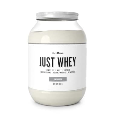 GymBeam Just Whey, Proteine in Polvere Multicomponente da Siero di Latte, Whey Protein, Concentrato e Idrolizzato, 22,4g Proteine per Dose (1 kg (33 Porzioni Confezione da 1), Unflavored)