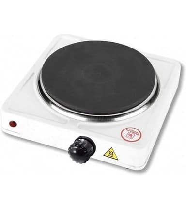 MERCATO ELETTRICO Mini Fornello Elettrico 500W Piastra in Ghisa 10cm Riscaldante Piastra Riscaldante Viaggio Campeggio Compatto e Leggero