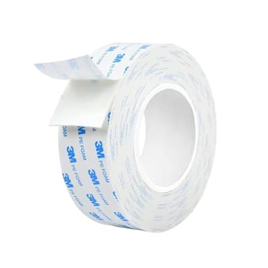 Dpm tapes – 1600T Nastro Biadesivo per interni ed esterni, impermeabile, Nastro di Montaggio per oggetti, in Schiuma PE, fissaggio oggetti, quadri, applicazioni permanenti (19 mm x 3 m)