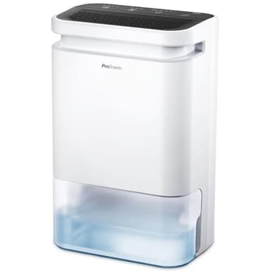 Pro Breeze Deumidificatore Essiccante 10L con Timer, Schermo a LED, Funzione Drenante Continua, Filtro Nano Silver, Ideale per Case, Garage e Cantine con Basse Temperature