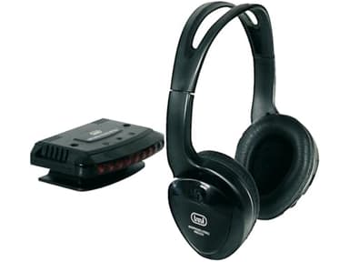 Trevi FRS 1240, Cuffie Wireless Stereo Ideali per TV e Sistemi HiFi, Cuffie Wireless Leggere e Confortevoli, 12 Metri Portata, Alimentatore Base in Dotazione, Peso 120 Grammi