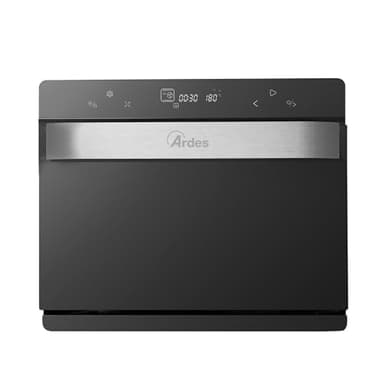 Ardes AR6440VD Friggitrice ad Aria 7 in 1, Cottura Vapore 100 Per Cento, Contenitore Acqua 1.45 l con Sensore, 9 Funzioni e 48 Programmi di Cottura Personalizzabili, Nero, 52.6 x 50 x 44 cm