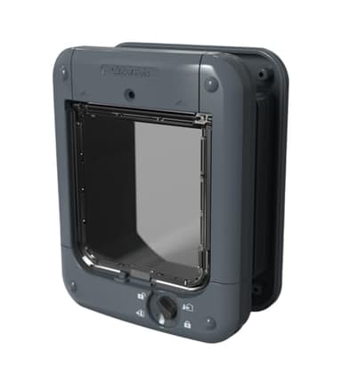 Closer Pets Gattaiola attivata con microchip per un massimo di 30 gatti, ingresso esclusivo, installazione rapida, montaggio facile, comoda, antimanomissione, resistente alle intemperie, silenziosa,