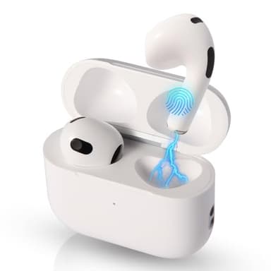 Generico Cuffie Bluetooth, Auricolari Bluetooth 5.4 con ANC Mic Cancellazione Rumore in Ear Cuffiette, 48 Ore di Riproduzione, Touch Control, IP7 Impermeabili Cuffie Senza Fil for iPhone iOS (D)