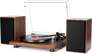 HiFi - Giradischi Bluetooth USB, giradischi con altoparlante, impianto stereo compatto e contrappeso regolabile, uscita RCA
