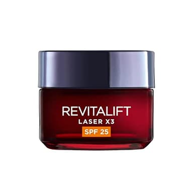 L'Oréal Paris Crema Viso Giorno Revitalift Laser X, Azione Antirughe e Anti-Età, Con Acido Ialuronico, Vitamina C e Pro-Retinolo, Anti-macchie, Protezione SPF 25, 50 ml