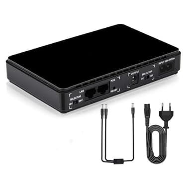 Mini UPS Gruppi di continuità con ingresso 100V-240V CA uscita DC 5V / 9V / 12V / 5 V / 24 V 8800mAh Power Bank UPS per Router Wireless, Modem, Monitor, VOIP, WEBCAM, Telecamera di Sorveglianza, ecc.